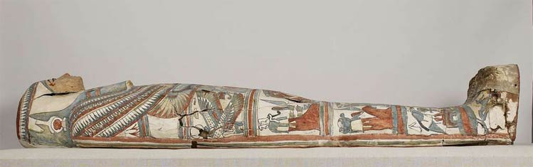 Egyptian mummy and painted cartonnage of an unknown woman